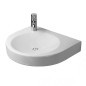 Duravit Architec - Lavabo PMR, 575x520 mm, sans trop-plein, trou pour robinetterie à gauche, WonderGliss, blanc 04435800091 Duravit Architec - Lavabo PMR, 575x520 mm, sans trop-plein, trou pour robinetterie à gauche, WonderGliss, blanc 04435800091