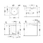 Duravit Architec - Lavabo PMR, 575x520 mm, sans trop-plein, trou pour robinetterie à gauche, WonderGliss, blanc 04435800091 Duravit Architec - Lavabo PMR, 575x520 mm, sans trop-plein, trou pour robinetterie à gauche, WonderGliss, blanc 04435800091