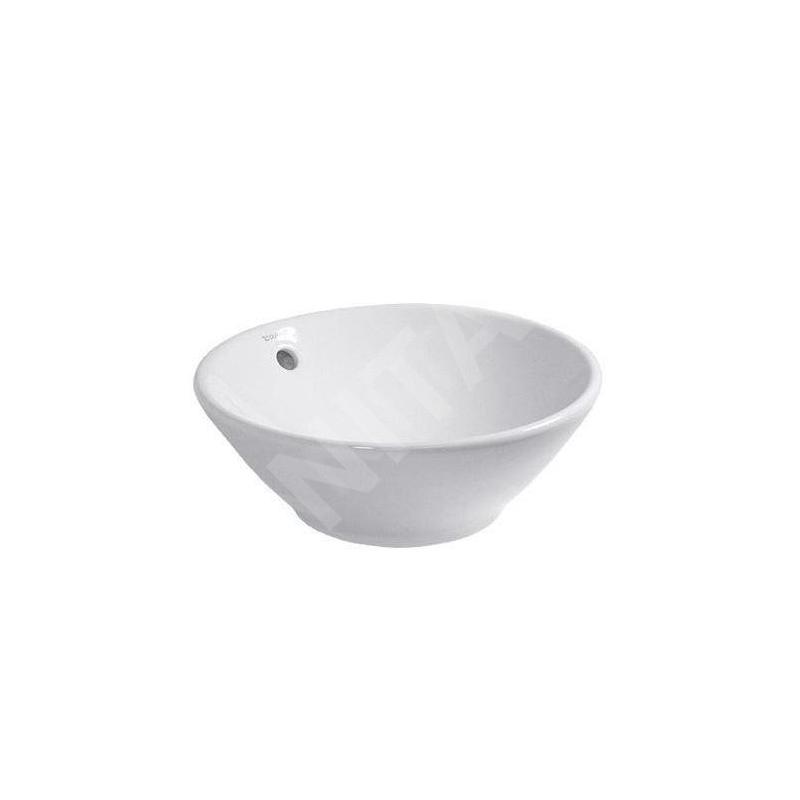 Duravit Bacino - Vasque à poser, diamètre 420 mm, avec trop-plein, WonderGliss, blanc 03254200001 Duravit Bacino - Vasque à poser, diamètre 420 mm, avec trop-plein, WonderGliss, blanc 03254200001