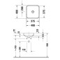 Duravit Happy D.2 Plus - Vasque à poser, 400x400 mm, sans trop-plein, WonderGliss, anthracite mat 23594013001