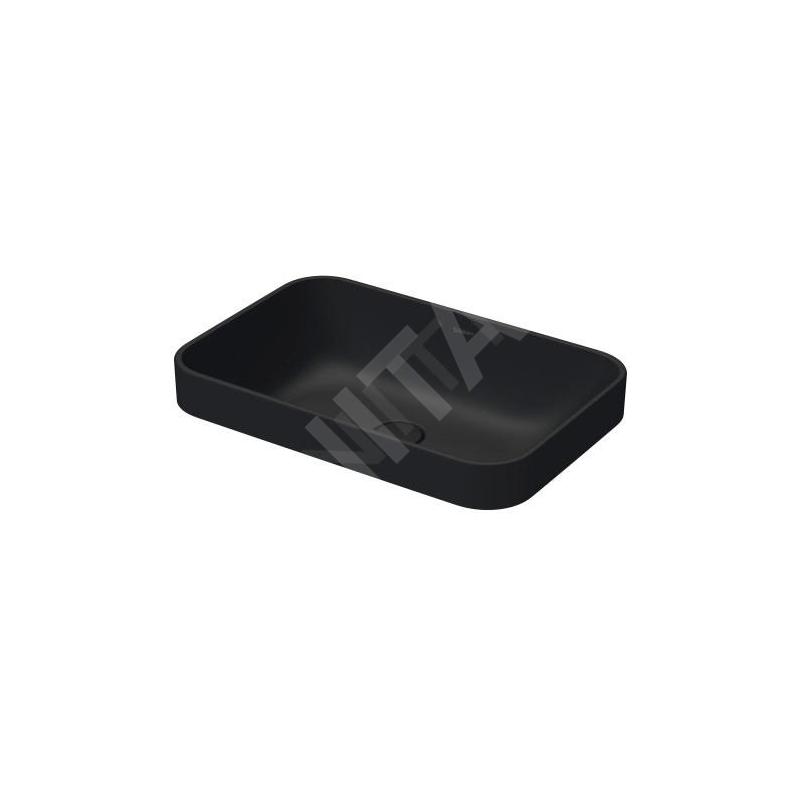 Duravit Happy D.2 Plus - Vasque à poser, 600x400 mm, sans trop-plein, WonderGliss, anthracite mat 23596013001