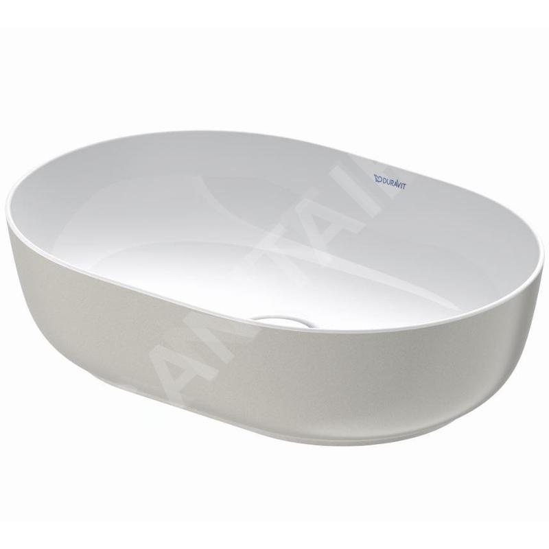 Duravit Luv - Vasque, 500x350 mm, sans trop-plein, WonderGliss, blanc / gris mat 03795023001