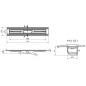 I-Drain Liquid 68 - Caniveau de douche en inox avec grille, longueur 800 mm, blanc EP.SS.0800.W
