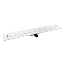 I-Drain Liquid 68 - Caniveau de douche en inox avec grille, longueur 800 mm, blanc EP.SS.0800.W