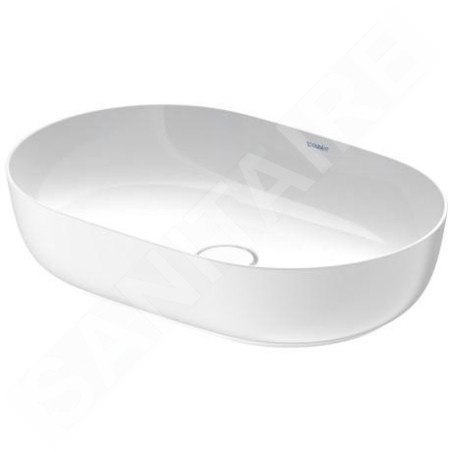 Duravit Luv - Vasque, 600x400 mm, sans trop-plein, WonderGliss, blanc / blanc satin mat 03796026001