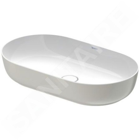 Duravit Luv - Vasque, 700x400 mm, sans trop-plein, WonderGliss, blanc / gris mat 03797023001