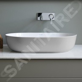 Duravit Luv - Vasque, 700x400 mm, sans trop-plein, WonderGliss, blanc / gris mat 03797023001