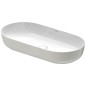 Duravit Luv - Vasque, 800x400 mm, sans trop-plein, WonderGliss, blanc / gris satin mat 03798023001 Duravit Luv - Vasque, 800x400 mm, sans trop-plein, WonderGliss, blanc / gris satin mat 03798023001