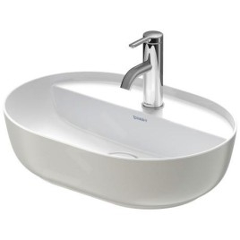 Duravit Luv - Vasque, 500x350 mm, sans trop-plein, avec trou pour robinetterie, WonderGliss, blanc / gris satin mat 03805023001