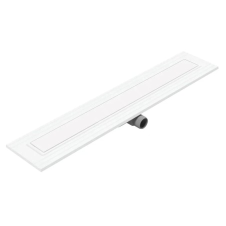 I-Drain Liquid 68 - Caniveau de douche en inox avec grille, longueur 900 mm, blanc EP.SS.0900.W