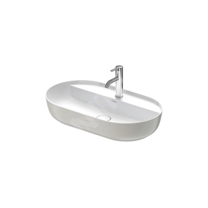 Duravit Luv - Vasque, 700x400 mm, sans trop-plein, avec trou pour robinetterie, blanc / gris satin mat 0380702300 Duravit Luv - Vasque, 700x400 mm, sans trop-plein, avec trou pour robinetterie, blanc / gris satin mat 0380702300