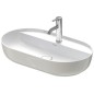 Duravit Luv - Vasque, 700x400 mm, sans trop-plein, avec trou pour robinetterie, blanc / gris satin mat 0380702300 Duravit Luv - Vasque, 700x400 mm, sans trop-plein, avec trou pour robinetterie, blanc / gris satin mat 0380702300