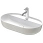 Duravit Luv - Vasque, 700x400 mm, sans trop-plein, avec trou pour robinetterie, WonderGliss, blanc / gris satin mat 03807023001 Duravit Luv - Vasque, 700x400 mm, sans trop-plein, avec trou pour robinetterie, WonderGliss, blanc / gris satin mat 03807023001