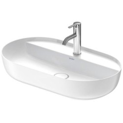 Duravit Luv - Lavabo pour plan de travail, 700x400 mm, sans trop-plein, avec trou pour robinet, blanc/blanc mat 0380702600