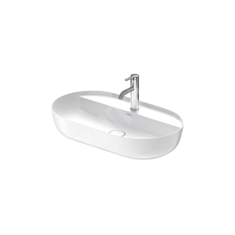 Duravit Luv - Lavabo pour plan de travail, 700x400 mm, sans trop-plein, avec trou pour robinet, blanc/blanc mat 0380702600 Duravit Luv - Lavabo pour plan de travail, 700x400 mm, sans trop-plein, avec trou pour robinet, blanc/blanc mat 0380702600