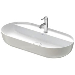 Duravit Luv - Vasque, 800x400 mm, sans trop-plein, avec trou pour robinetterie, blanc / gris satin mat 0380802300