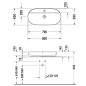Duravit Luv - Vasque, 800x400 mm, sans trop-plein, avec trou pour robinetterie, blanc / gris satin mat 0380802300 Duravit Luv - Vasque, 800x400 mm, sans trop-plein, avec trou pour robinetterie, blanc / gris satin mat 0380802300