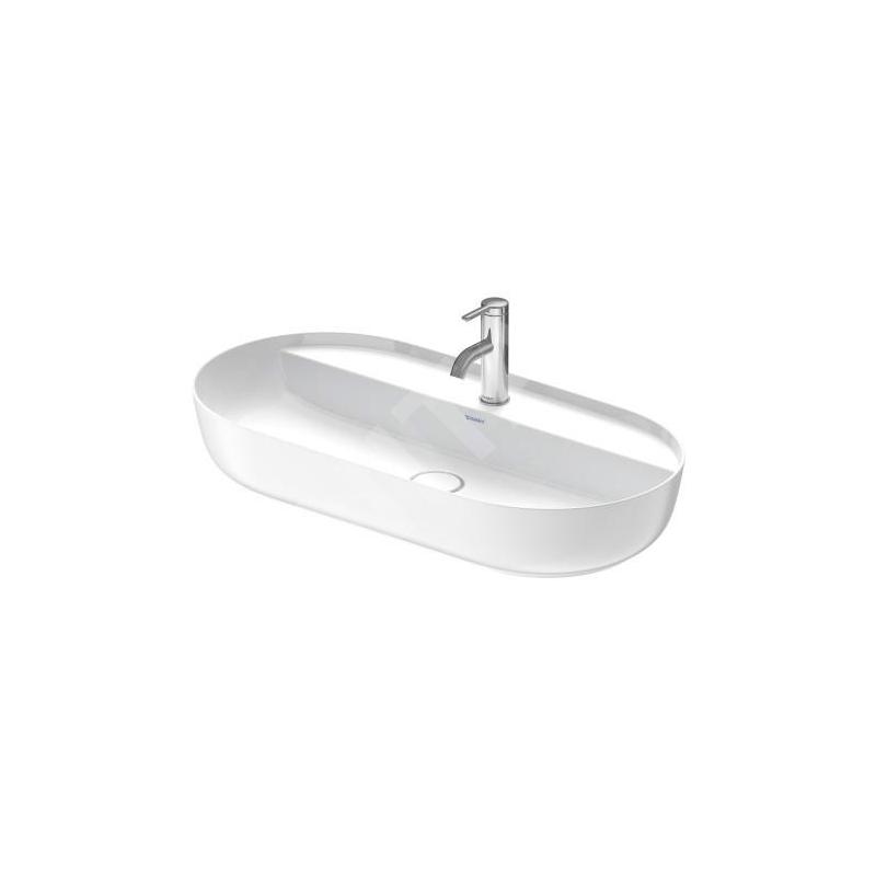 Duravit Luv - Vasque, 800x400 mm, sans trop-plein, avec trou pour robinetterie, blanc / blanc satin mat 0380802600 Duravit Luv - Vasque, 800x400 mm, sans trop-plein, avec trou pour robinetterie, blanc / blanc satin mat 0380802600