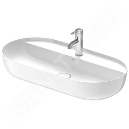 Duravit Luv - Vasque, 800x400 mm, sans trop-plein, avec trou pour robinetterie, blanc / blanc satin mat 0380802600
