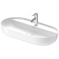 Duravit Luv - Vasque, 800x400 mm, sans trop-plein, avec trou pour robinetterie, blanc / blanc satin mat 0380802600 Duravit Luv - Vasque, 800x400 mm, sans trop-plein, avec trou pour robinetterie, blanc / blanc satin mat 0380802600
