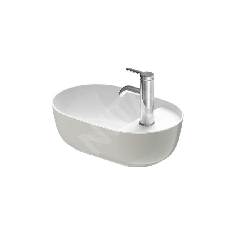Duravit Luv - Lave-mains à poser, 420x270 mm, sans trop-plein, avec trou pour robinetterie, WonderGliss, blanc / gris satin mat Duravit Luv - Lave-mains à poser, 420x270 mm, sans trop-plein, avec trou pour robinetterie, WonderGliss, blanc / gris satin mat