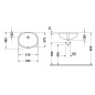 Duravit Santosa - Lavabo à encastrer, 510x375 mm, avec trop-plein, WonderGliss, blanc 04665100001 Duravit Santosa - Lavabo à encastrer, 510x375 mm, avec trop-plein, WonderGliss, blanc 04665100001