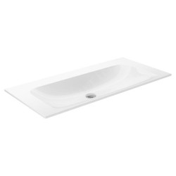 Keuco Plan - Lavabo 1007x494 mm, sans trop-plein, sans trou pour robinetterie, CleanPlus, blanc 32970311000