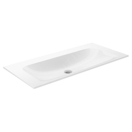 Keuco Plan - Lavabo 1007x494 mm, sans trop-plein, sans trou pour robinetterie, CleanPlus, blanc 32970311000