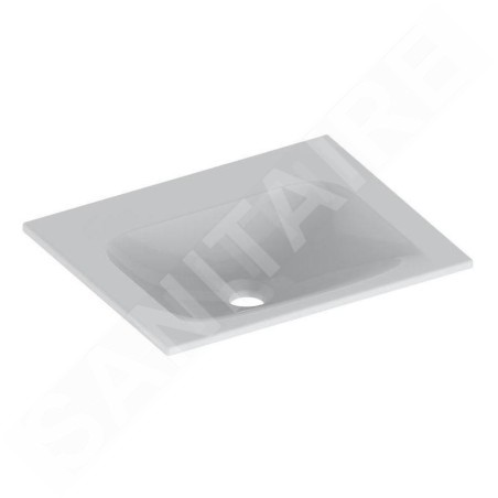 Keuco Plan - Lavabo 465x383 mm, sans trop-plein, sans trou pour robinetterie, CleanPlus, blanc 32930314600