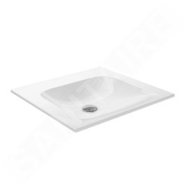 Keuco Plan - Lavabo 505x494 mm, sans trop-plein, sans trou pour robinetterie, CleanPlus, blanc 32940315000