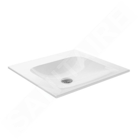Keuco Plan - Lavabo 505x494 mm, sans trop-plein, sans trou pour robinetterie, CleanPlus, blanc 32940315000