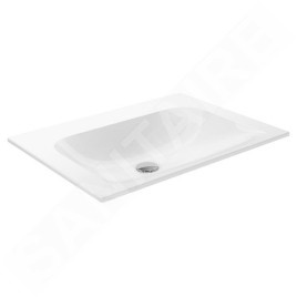 Keuco Plan - Lavabo 655x494 mm, sans trop-plein, sans trou pour robinetterie, CleanPlus, blanc 32950316500