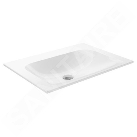 Keuco Plan - Lavabo 655x494 mm, sans trop-plein, sans trou pour robinetterie, CleanPlus, blanc 32950316500