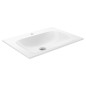 Keuco Plan - Lavabo 655x494 mm, trop-plein caché, trou pour robinetterie, CleanPlus, blanc 32950316501