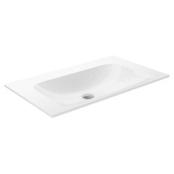 Keuco Plan - Lavabo 805x494 mm, sans trop-plein, sans trou pour robinetterie, CleanPlus, blanc 32960318000