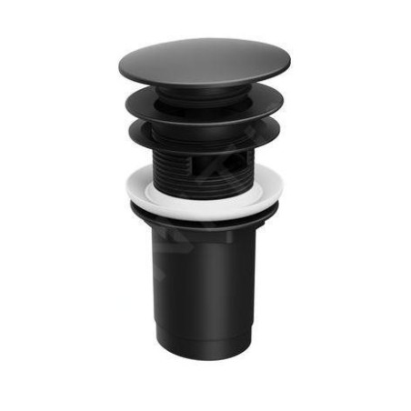Ravak Garnitures de vidage - Bonde refermable, ClickClack, noir mat X01748
