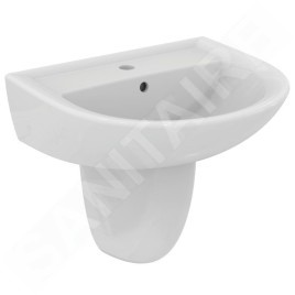 Ideal Standard Eurovit - Lavabo 650x495 mm, avec trop-plein, trou pour robinetterie, blanc W332201