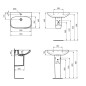 Ideal Standard i.Life A - Lavabo 650x480 mm, avec trop-plein, trou pour robinetterie, blanc T470401 Ideal Standard i.Life A - Lavabo 650x480 mm, avec trop-plein, trou pour robinetterie, blanc T470401
