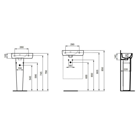 Ideal Standard i.Life S - Colonne, blanc E253901