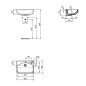 Ideal Standard i.Life S - Lavabo semi-encastrable, 500x360 mm, avec trop-plein, trou pour robinetterie à droite, blanc T458801 Ideal Standard i.Life S - Lavabo semi-encastrable, 500x360 mm, avec trop-plein, trou pour robinetterie à droite, blanc T458801
