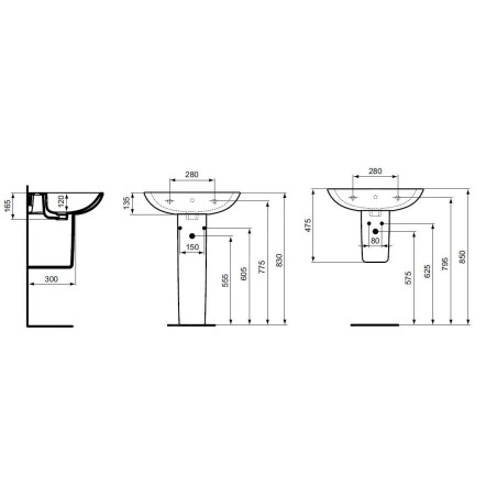 Ideal Standard Tesi - Cache-siphon, blanc T033401