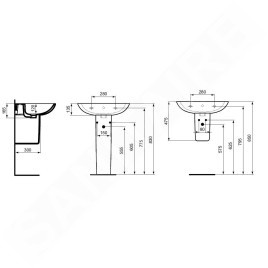 Ideal Standard Tesi - Colonne, blanc T033501