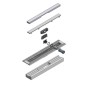 I-Drain Liquid - Caniveau de douche 90 cm, avec grille, béton foncé EP5.SS.0900.D