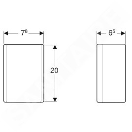 Geberit ONE - Couverture de design pour siphon de lavabo, blanc 505.058.01.1
