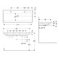 Geberit iCon - Double lavabo 1200x480x160 mm, avec trop-plein, 2 trous pour robinetterie, blanc 501.837.00.1 Geberit iCon - Double lavabo 1200x480x160 mm, avec trop-plein, 2 trous pour robinetterie, blanc 501.837.00.1