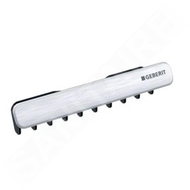 Geberit ONE - Couvercle de vidage pour lavabos avec sortie horizontale, insert de crête, chrome brossé 505.082.GH.1