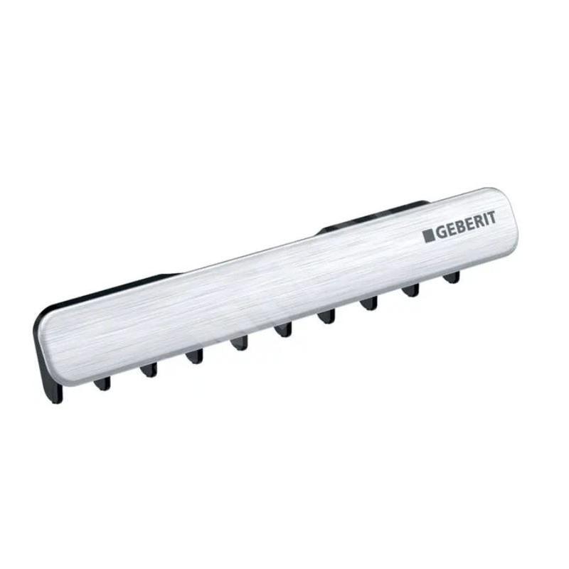 Geberit ONE - Couvercle de vidage pour lavabos avec sortie horizontale, insert de crête, chrome brossé 505.082.GH.1 Geberit ONE - Couvercle de vidage pour lavabos avec sortie horizontale, insert de crête, chrome brossé 505.082.GH.1