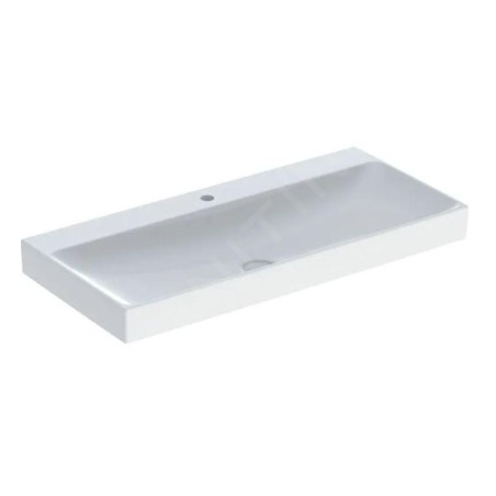 Geberit ONE - Lavabo 1050x480x140 mm, sans trop-plein, avec trou pour robinetterie, KeraTect, blanc 505.020.01.4
