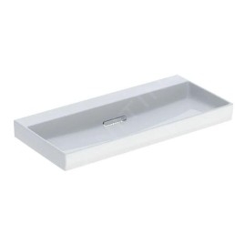 Geberit ONE - Lavabo 1050x480x142 mm, trop-plein caché, sans trou pour robinetterie, sortie horizontale, KeraTect, blanc
