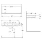 Geberit ONE - Lavabo 1050x480x142 mm, trop-plein caché, sans trou pour robinetterie, sortie horizontale, KeraTect, blanc Geberit ONE - Lavabo 1050x480x142 mm, trop-plein caché, sans trou pour robinetterie, sortie horizontale, KeraTect, blanc